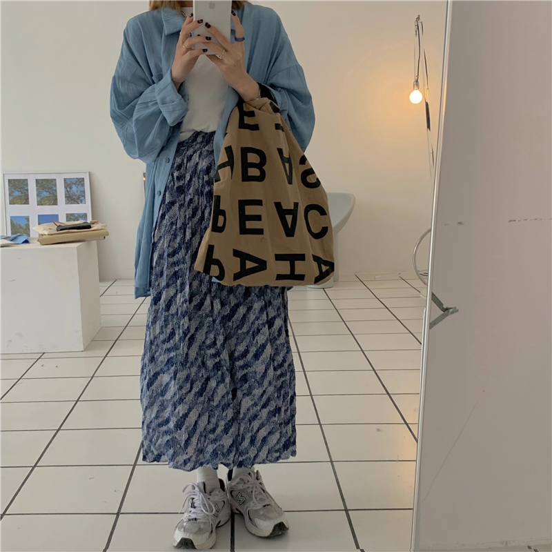 Chân Váy Midi Form Rộng Lưng Thun Thời Trang Dành Cho Nữ