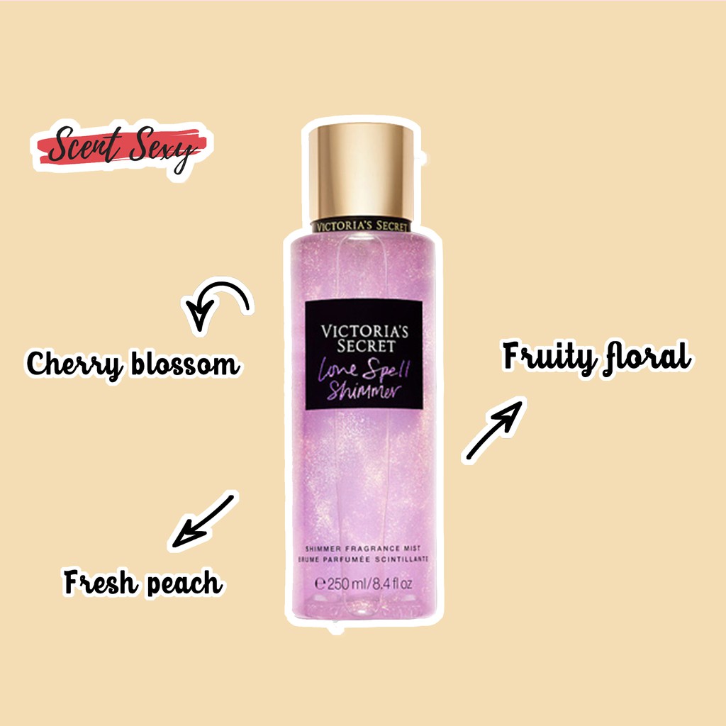 Xịt thơm có nhũ Victoria's Secret Shimmer - Love Spell ( 250mL )
