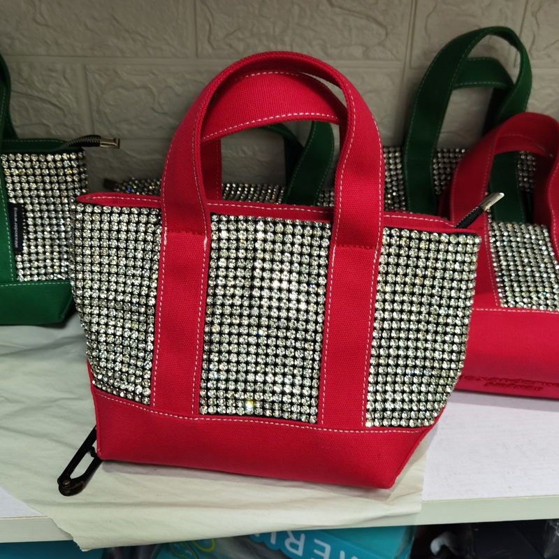 Túi Xách Đeo Vai Mini Đính Kim Cương Lấp Lánh Phong Cách Mới