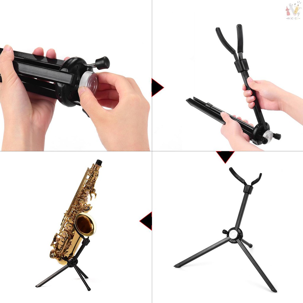 Giá Đỡ Kèn Saxophone Bằng Thép Không Gỉ Có Thể Gấp Gọn Tiện Lợi Kèm Túi Đựng