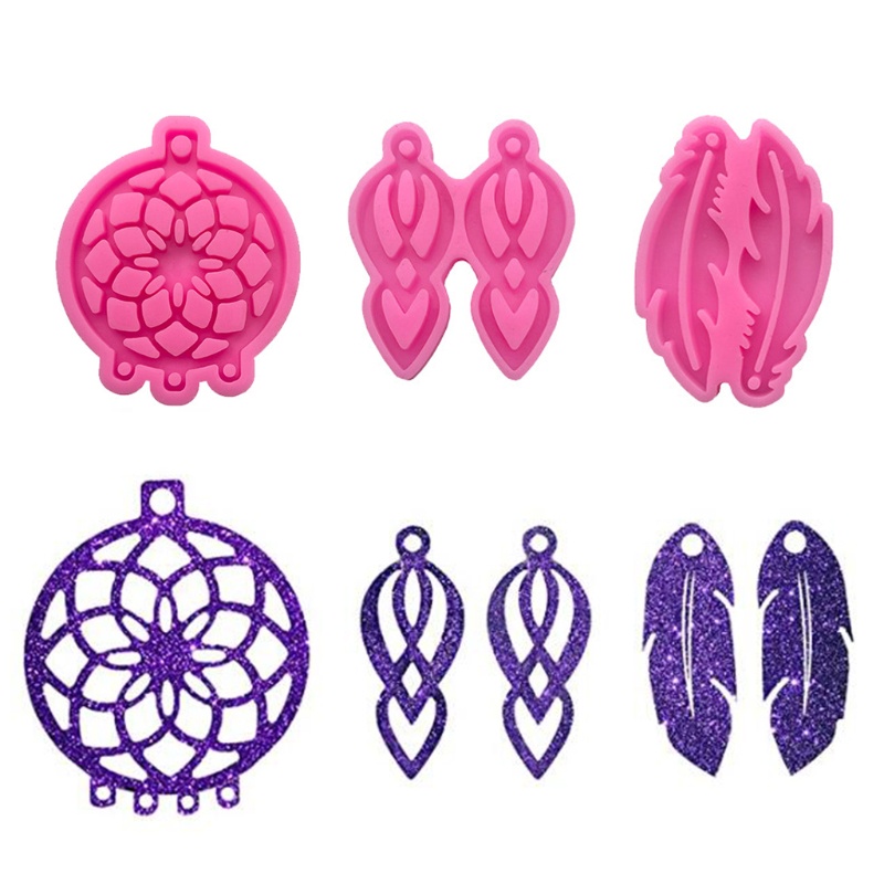 Set 5 Khuôn Silicone Làm Móc Khóa Hình Dreamcatcher