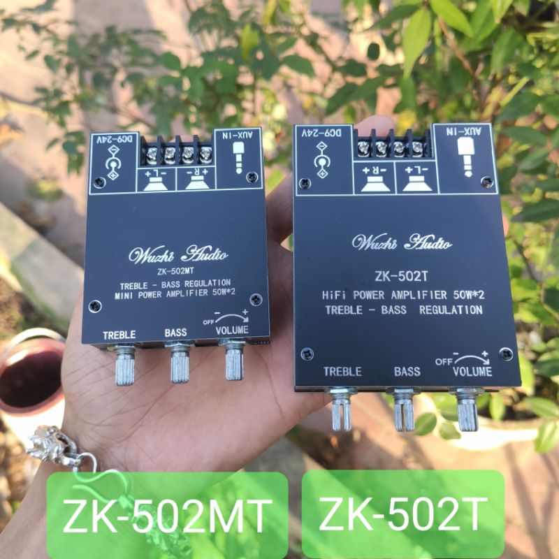 [Mã ELHACE giảm 4% đơn 300K] Mạch khuếch đại âm thanh Wuzhi ZK-502T / ZK-502MT Hifi 50Wx2 chất lượng cao bluetooth 5.0