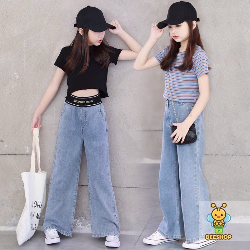 Quần bò jean cho bé gái size đại thời trang trẻ em BEESHOP D23007