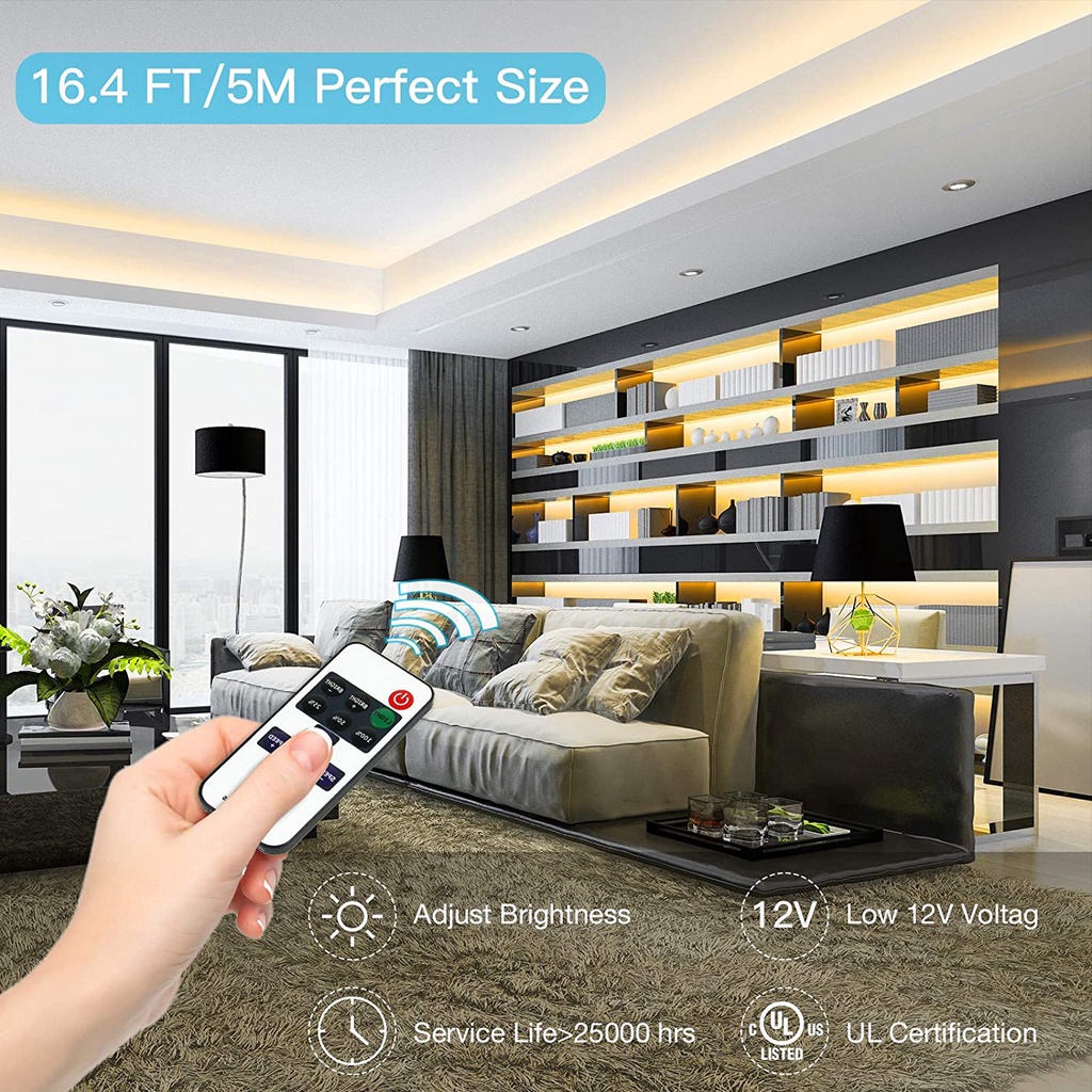 Thanh ánh sáng LED Thanh ánh sáng COB 12v  252 đèn trên mét thanh ánh sáng linh hoạt ánh sáng trực tuyến ánh sáng trắng mát 6000k màu trắng tự nhiên có thể điều chỉnh độ sáng