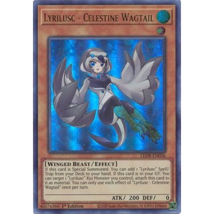 Thẻ bài Yugioh - TCG - Lyrilusc - Celestine Wagtail / LED8-EN036'