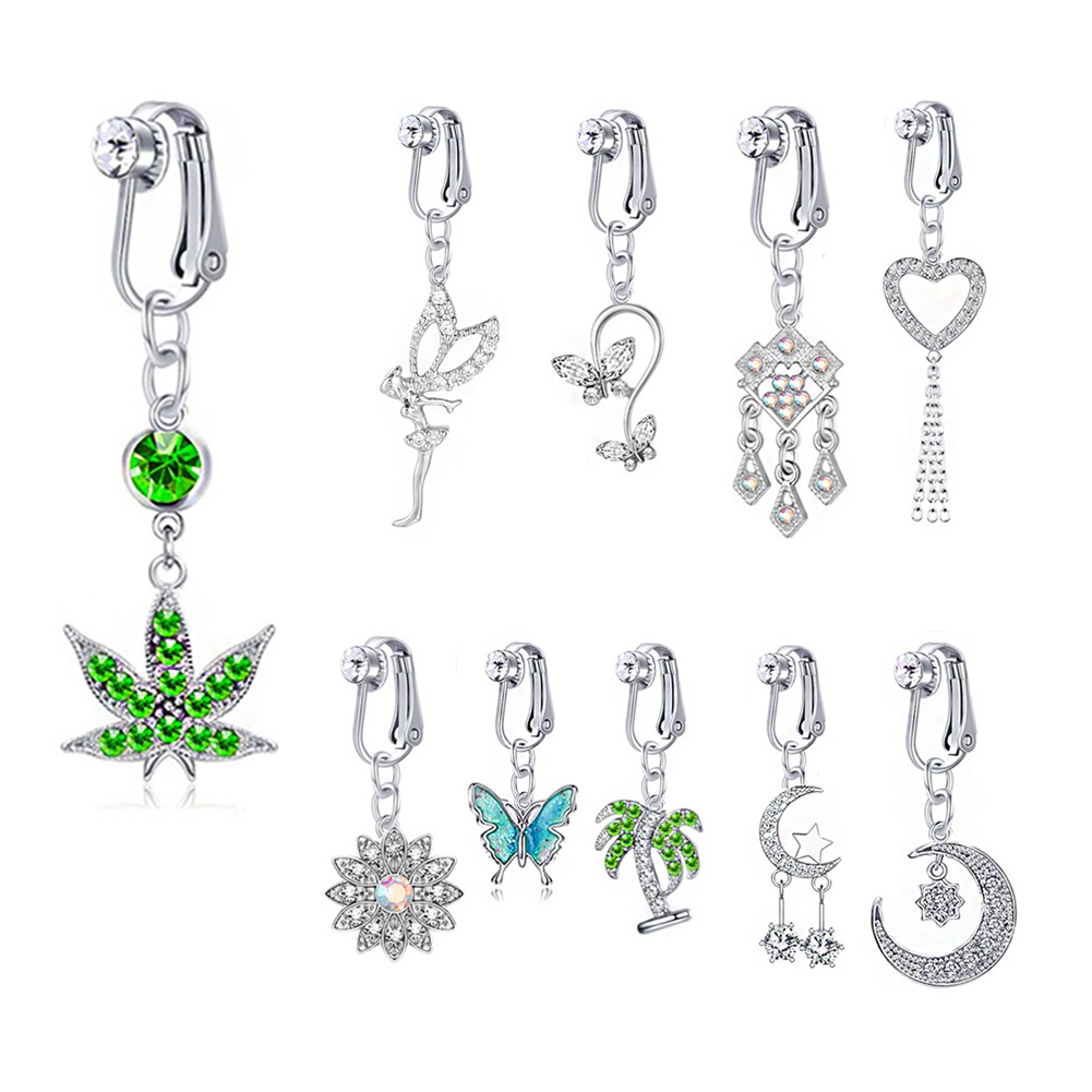 Khuyên Rốn Hình Bươm Bướm Đính Đá Sang Trọng Cá Tính