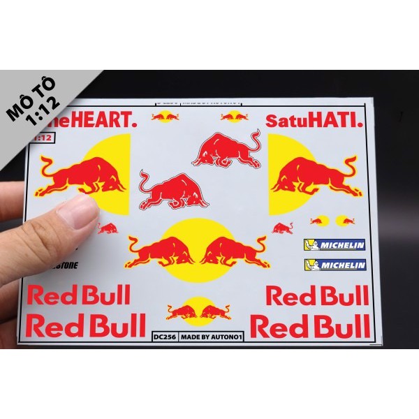 DECAL NƯỚC ĐỘ REDBULL CHO CÁC LOẠI MÔ TÔ 1:12 DC256