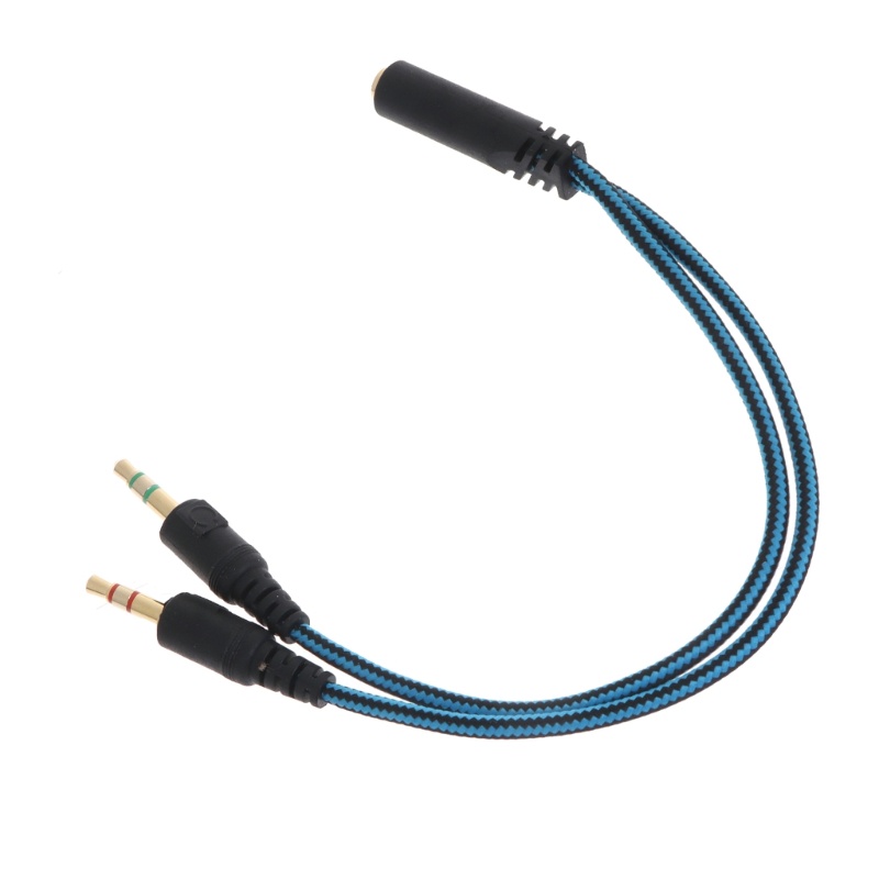 Dây Cáp Chia Cổng Tai Nghe 3.5mm Bằng Nylon Bện