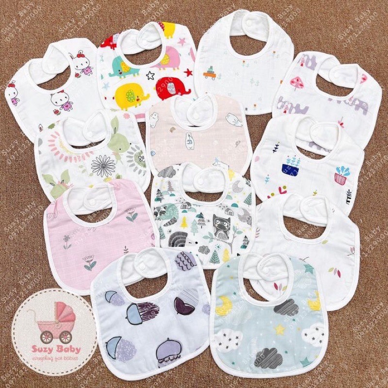 YẾM XÔ SƠ SINH MUSLIN TREE BIB