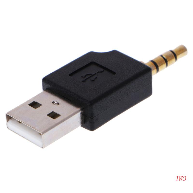 Đầu Chuyển Đổi Từ Giác Cắm 3.5mm Sang Cổng USB 2.0 Cho Apple iPod Shuffle 1st 2nd MP3