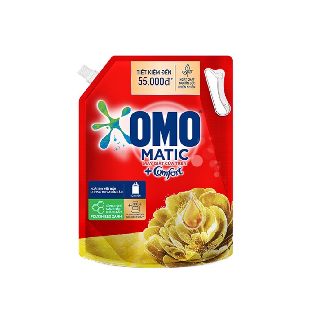 Nước Giặt OMO Matic Comfort [Tinh Dầu Thơm Máy Giặt Cửa Trên túi 3,6kg