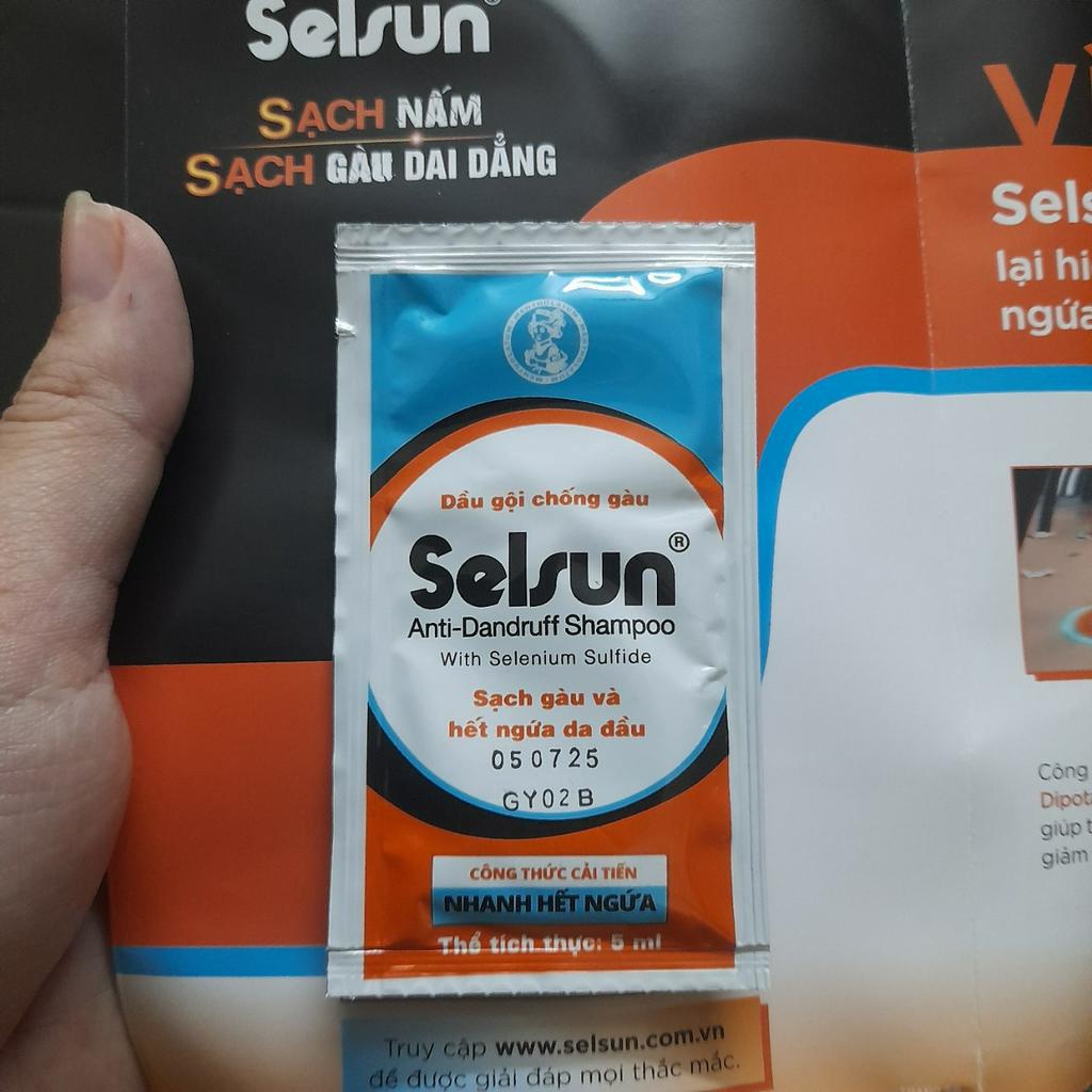 (mẫu thử) Combo 3 Dầu gội chống gàu Selsun x5ml