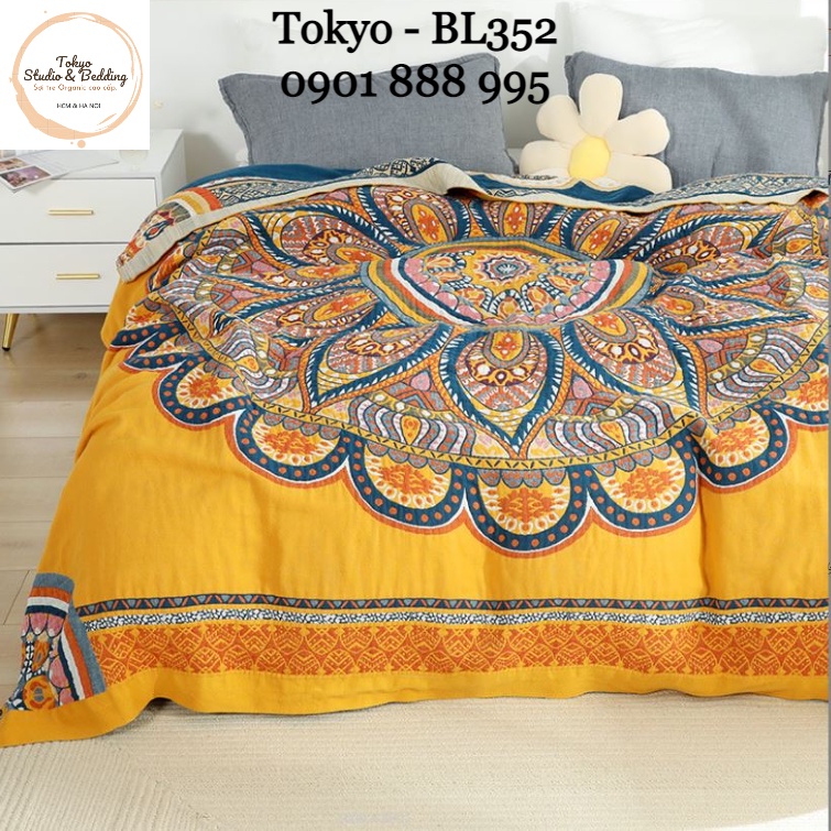 S96_Chăn Xô Organic Cotton Dòng Cao Cấp