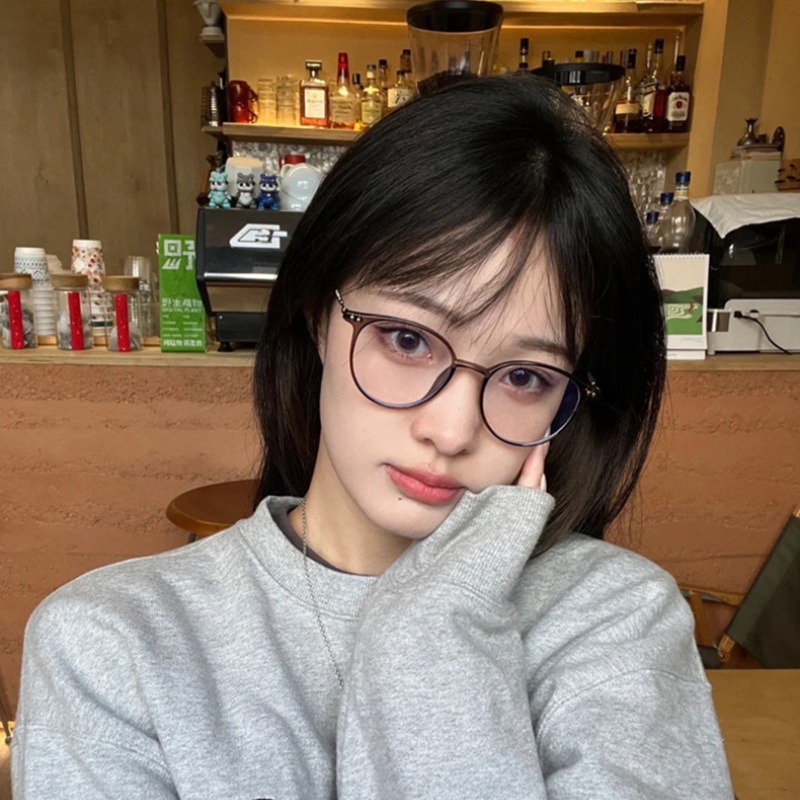 Mắt Kính Gọng Tròn Chống Ánh Sáng Xanh Thời Trang Hàn Quốc Cho Nam Nữ