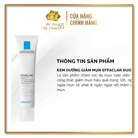 Kem hỗ trợ làm giảm mụn La Roche-Posay Effaclar Duo+ 40ml | BigBuy360 - bigbuy360.vn