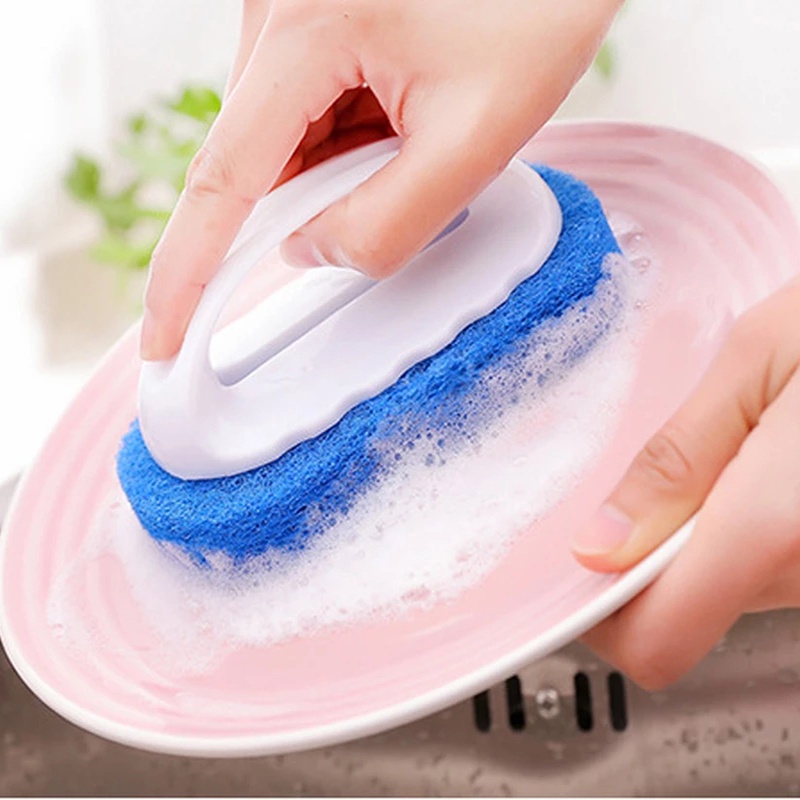 1 Bàn Chải Mút Xốp Đa Năng Dùng Vệ Sinh Nhà Bếp / Phòng Tắm