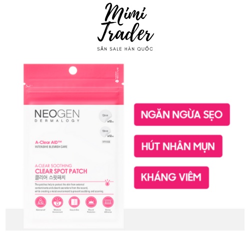 Miếng Dán Mụn Neogen A-Clear Soothing Clear Spot Patch
