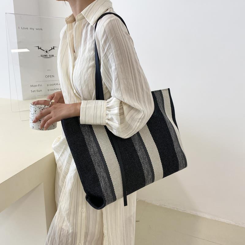 Túi xách tích hợp túi đeo vai vải canvas sức chứa lớn thời trang công sở cho bạn gái