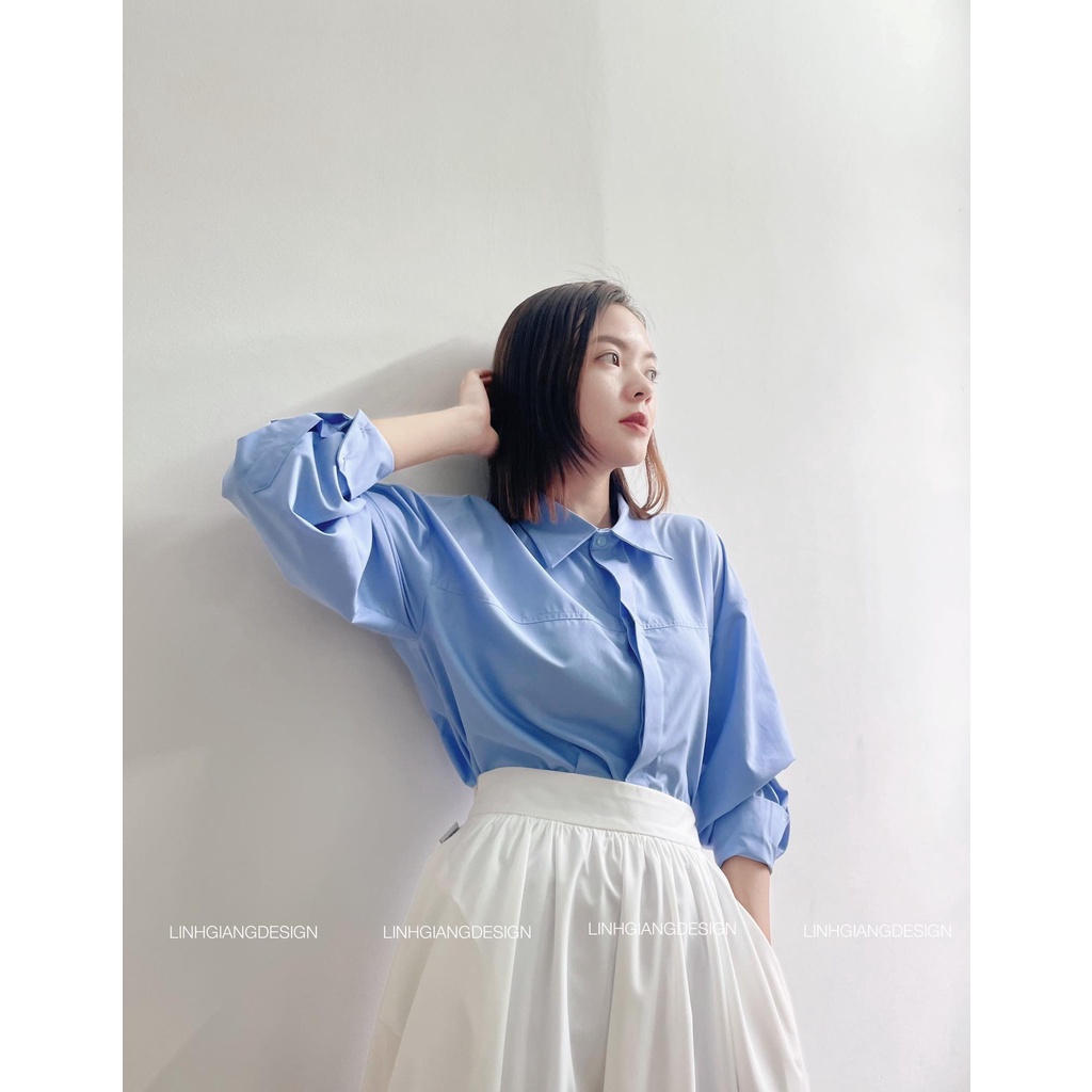 Áo sơ mi freesize dáng rộng thời trang nữ cao cấp