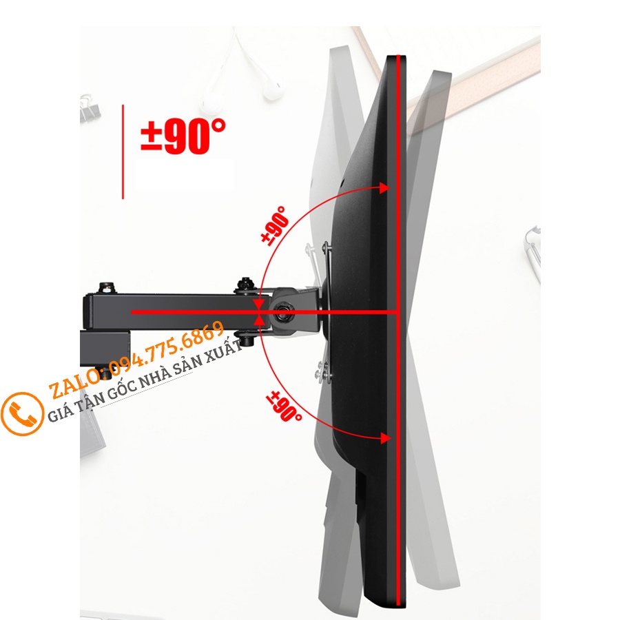 Giá treo màn hình xoay 360 độ ErgoTek EZ1 - HW701 17 - 30 Inch [Tay treo màn hình rẻ hơn NB F80 / NB H80]