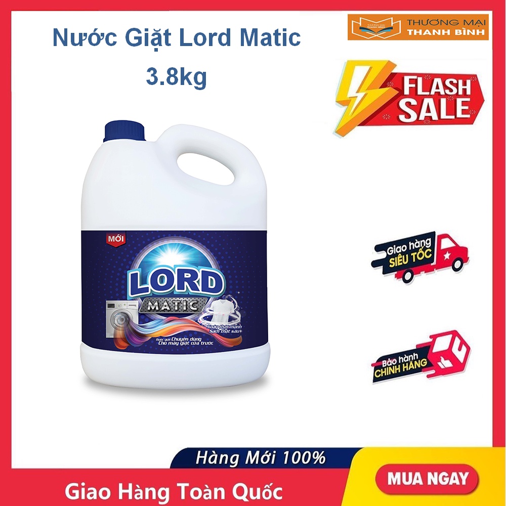 NƯỚC GIẶT LORD MATIC (CHUYÊN DÙNG CHO MÁY GIẶT CỬA TRƯỚC) 3.8kg