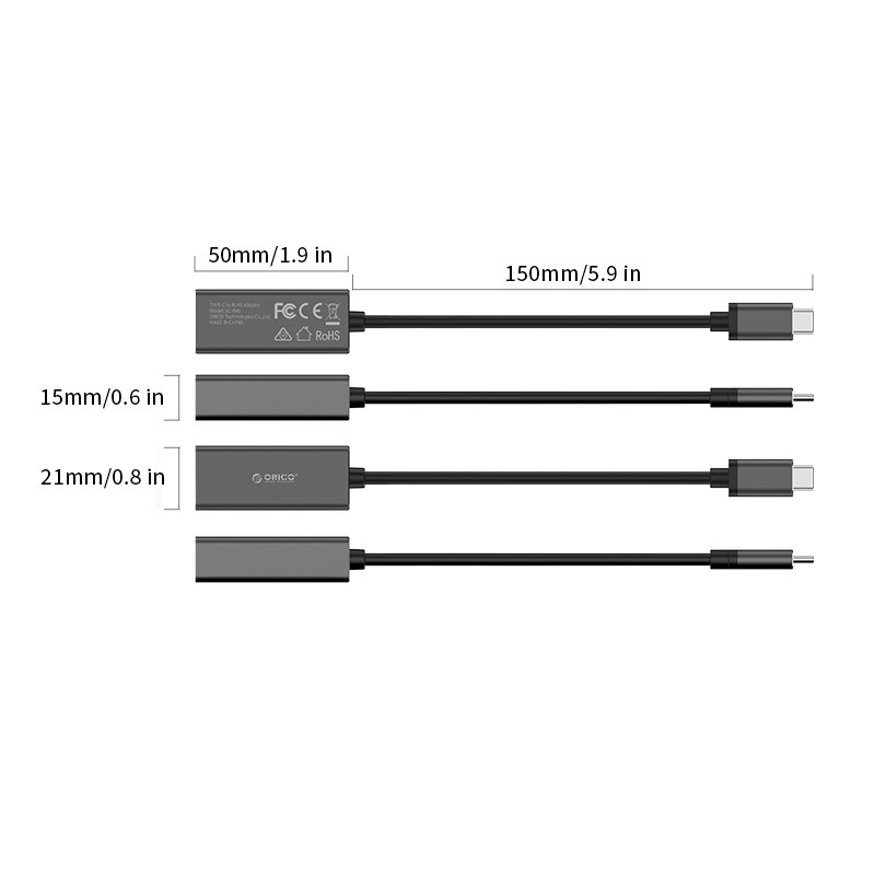 Đầu Chuyển USB TypeC Sang Cổng LAN Giga 1000MBS Orico XC-R45-V1- Hàng Chính Hãng