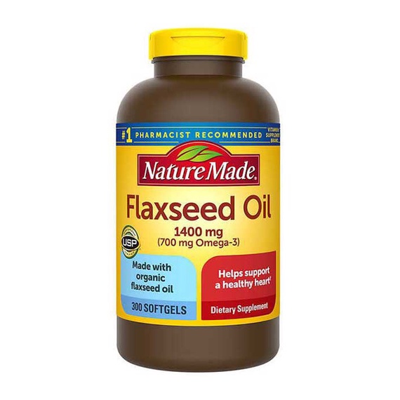 Viên Uống Flaxseed Oil 300 Viên - dầu hạt lanh nature made. Date 9/2022