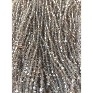 Hạt pha lê hình trám màu ghi trong