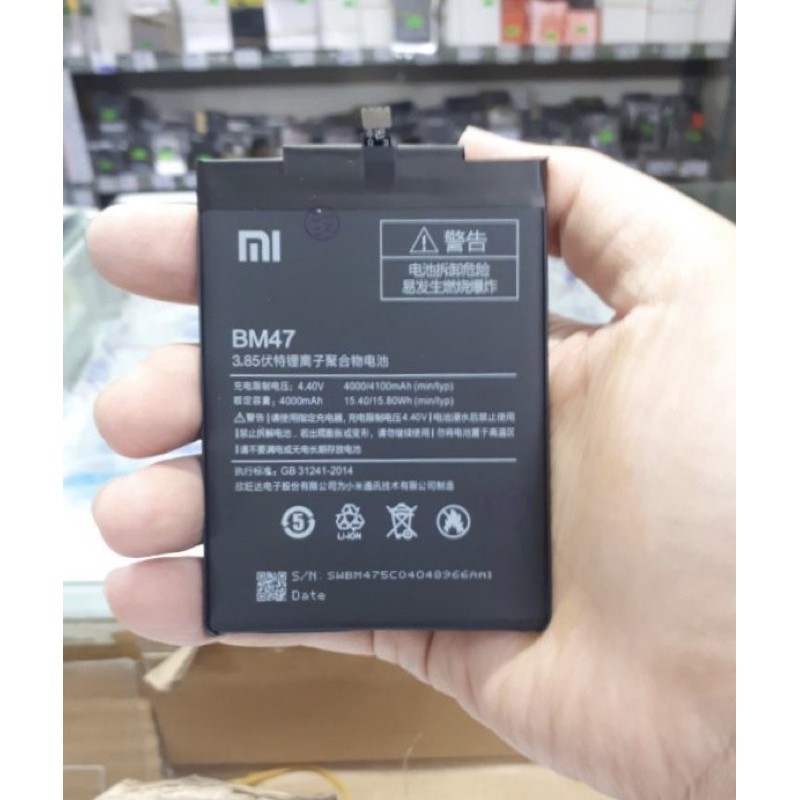 Pin Xiaomi Redmi 4X (BM47) dung lượng 4100mAh Zin / Pin Xiaomi Redmi 3 (BM47) xịn bảo hành 12 tháng