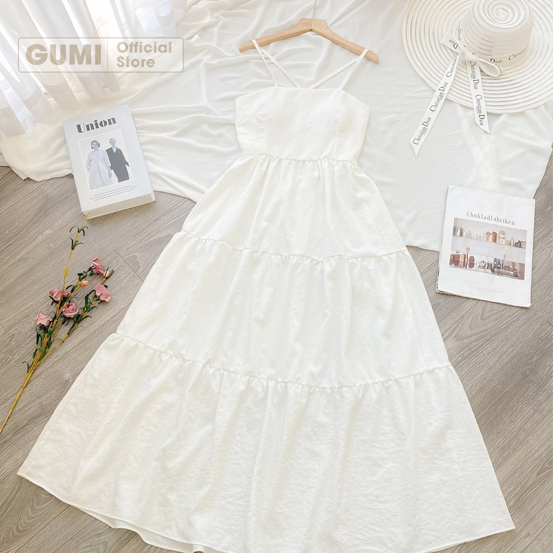 Đầm maxi dài 2 dây đi biển có mút ngực hở lưng đan dây cao cấp - Váy maxi 2 dây hở lưng đi biển xinh đẹp GM2100 | BigBuy360 - bigbuy360.vn