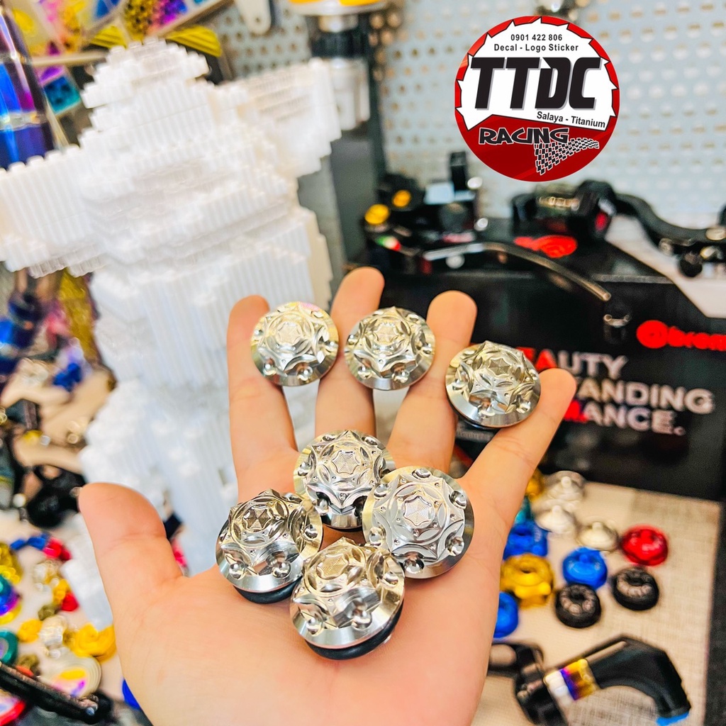 Ốc nắp nhớt salaya Honda/yamaha trụ bông s3 cực đẹp ✌