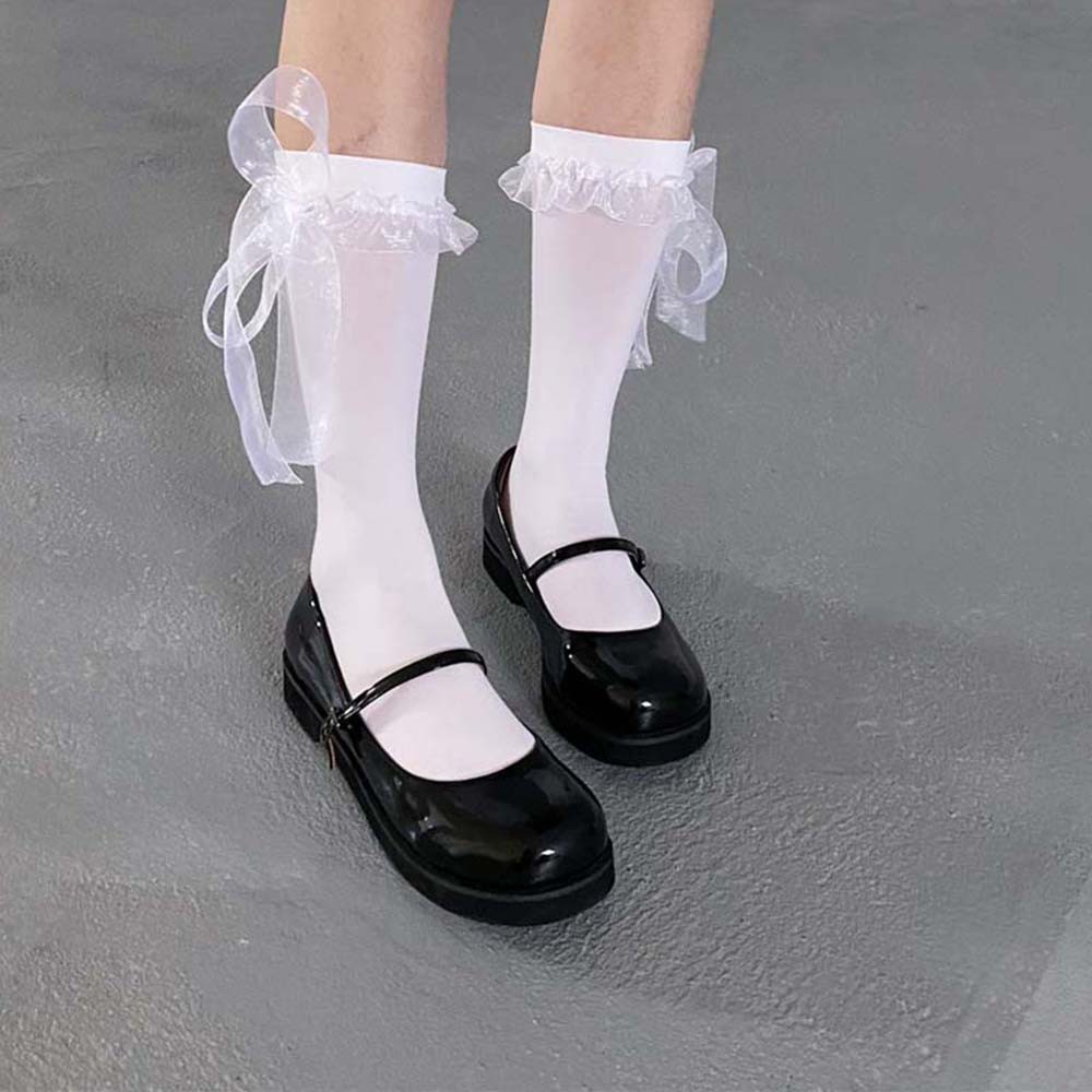 Vớ Cotton Phối Ren Thời Trang Dành Cho Nữ