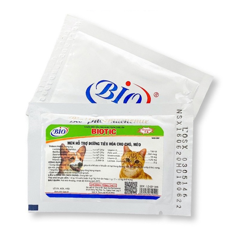 Men Tiêu Hóa Cho Chó Mèo BIOTIC 5g