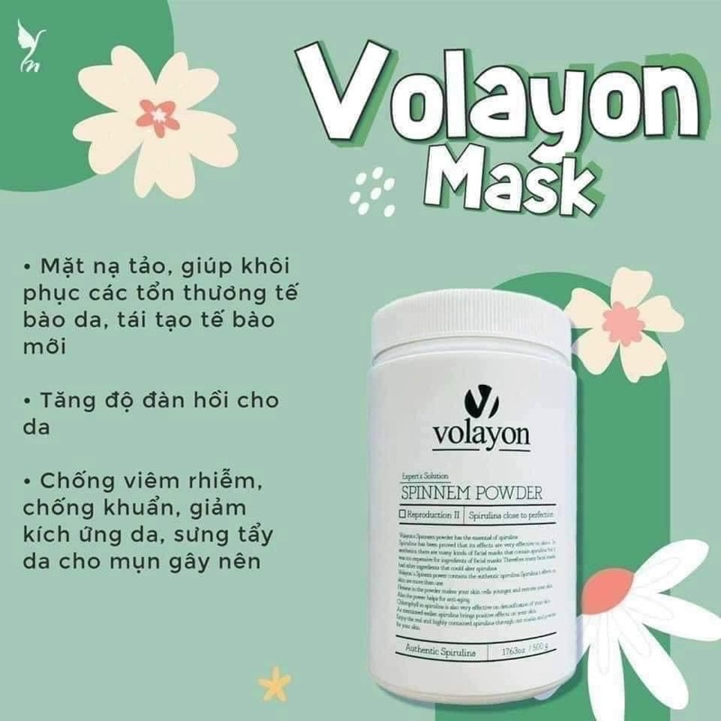 Mặt Nạ Bột Tảo Xoắn Volayon 500g