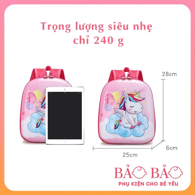 Balo siêu nhẹ hình bánh donut, balo trứng cho bé 1-4 tuổi đi học mẫu giáo, đi du lịch