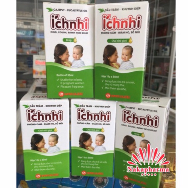 ✅ Dầu Tràm Khuynh Diệp Ích Nhi 30ml – Phòng ngừa cảm lạnh, sổ mũi, ho cho bé sơ sinh và mẹ bầu