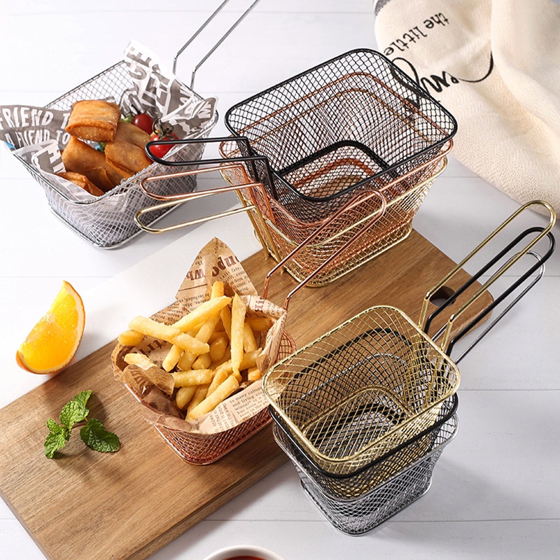 Rổ chiên khoai tây HOUSEEKER bằng thép không gỉ cao cấp