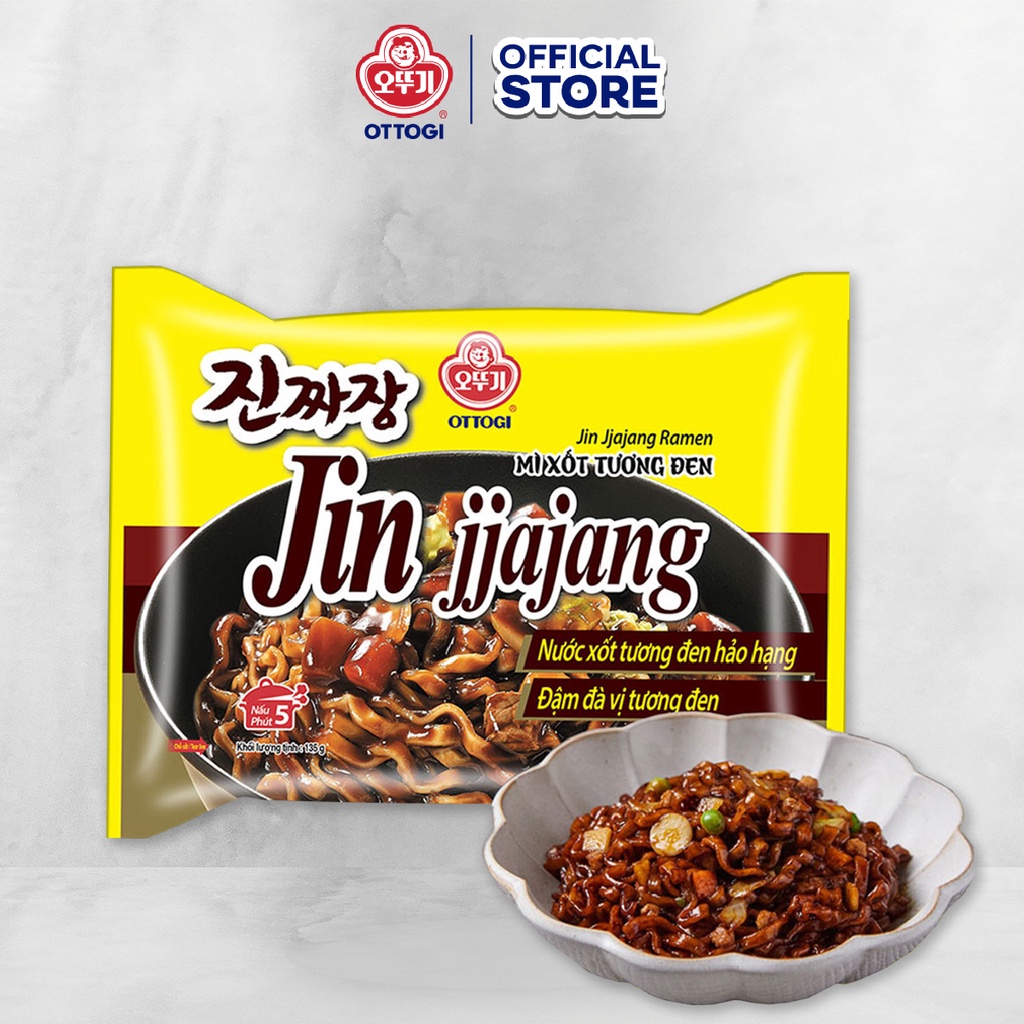 Mì trộn xốt tương đen Jin Jjajang Ramen Ottogi gói 135g 135g 