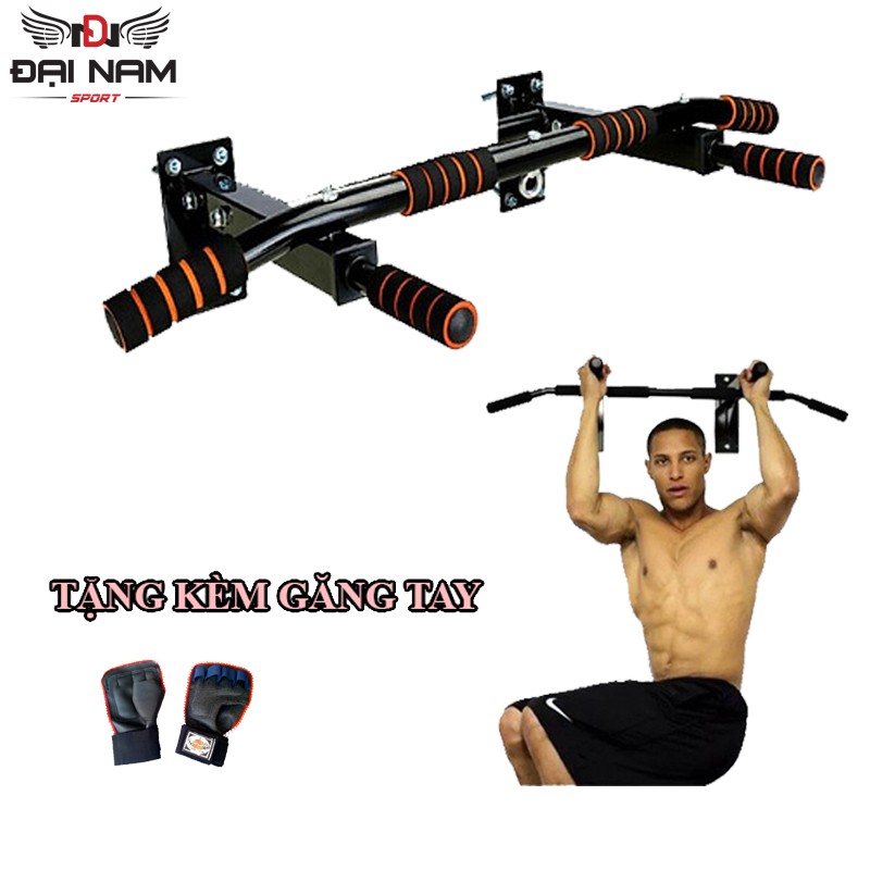 Xà đơn gắn tường đa năng Wall Pull Up Bar P90X Đại Nam Sport + Tặng Kèm Găng Tay