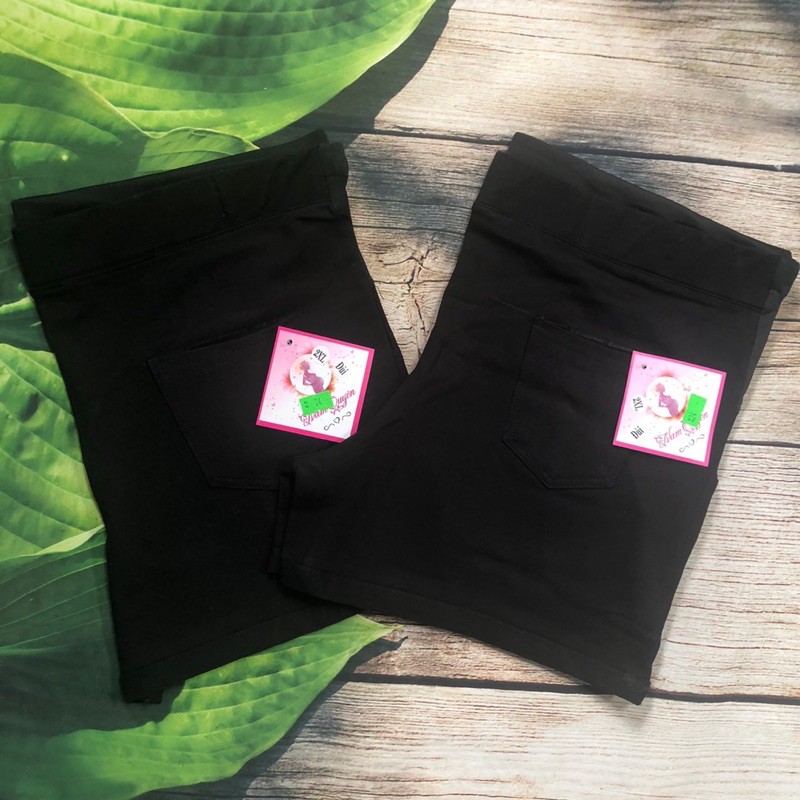 Quần sooc bầu chất cotton co dãn tốt có chun chỉnh bụng siêu đẹp  QB24