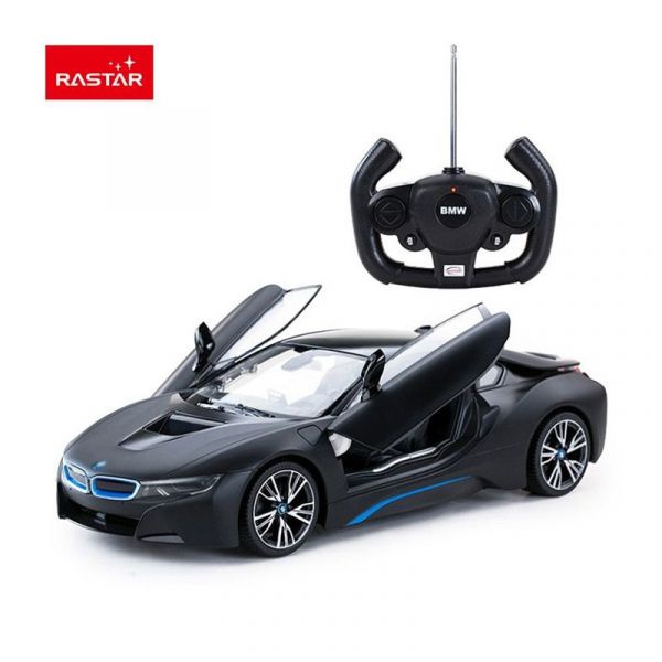 Đồ chơi RASTAR - Xe BMW i8 mở cửa bằng điều khiển đen mã R71000-2
