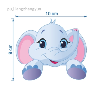 Miếng Dán Tường / Cửa Sổ Bằng Pvc Hình Động Vật Dễ Thương Vui Nhộn Có Thể Tháo Gỡ