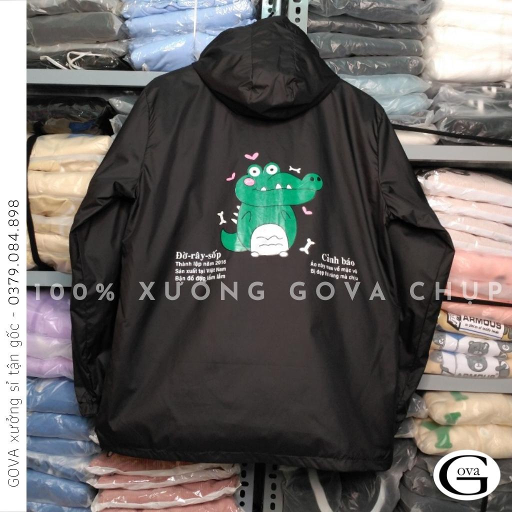 Áo khoác dù CÁ SẤU XANH nam nữ form rộng Unisex ulzzang 2 lớp Chống Nắng Siêu Hot Jacket Bomber GOVA