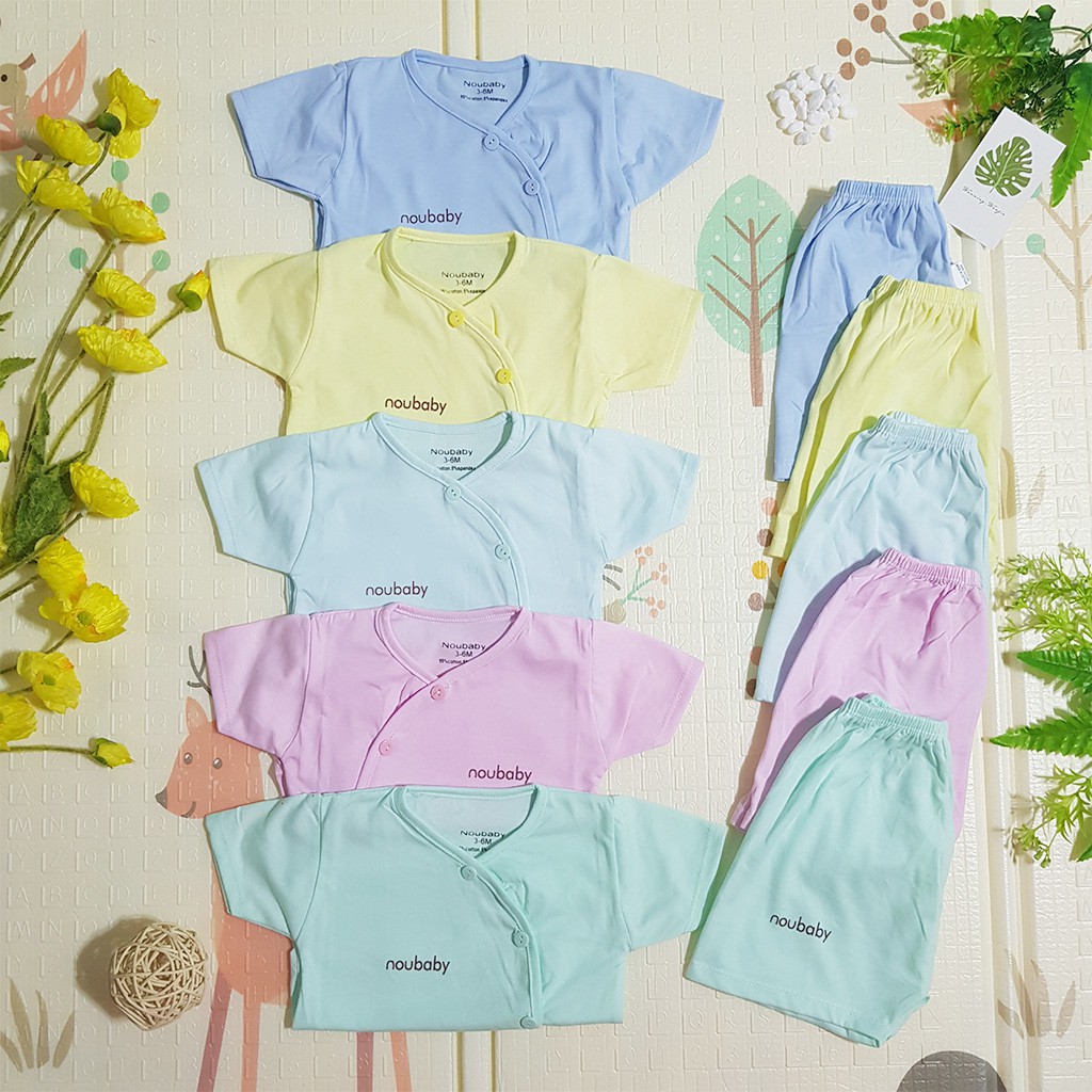 Bộ cộc tay NOUBABY cotton đẹp cho bé trai bé gái