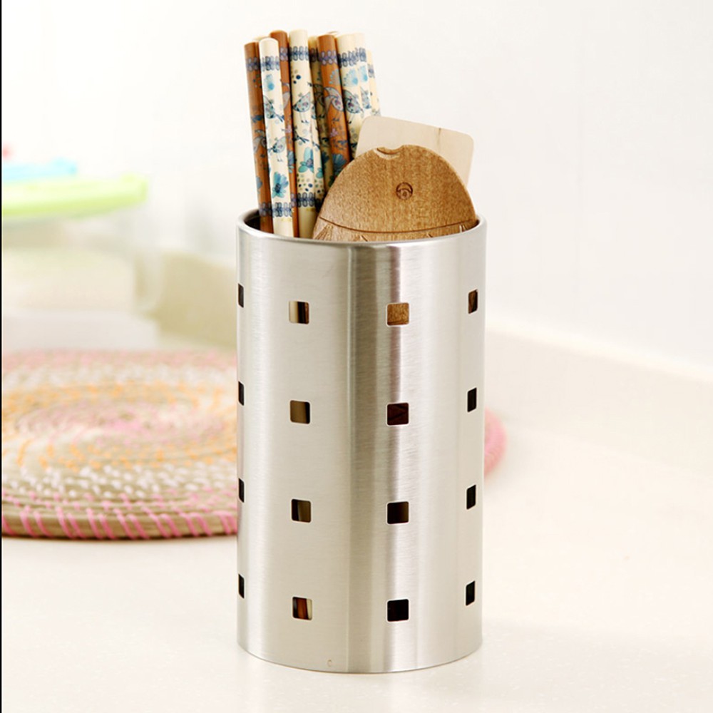 Hũ cắm đũa thìa inox 304 Anshin - giỏ đựng đũa muỗng nhà bếp trọn đời không han gỉ