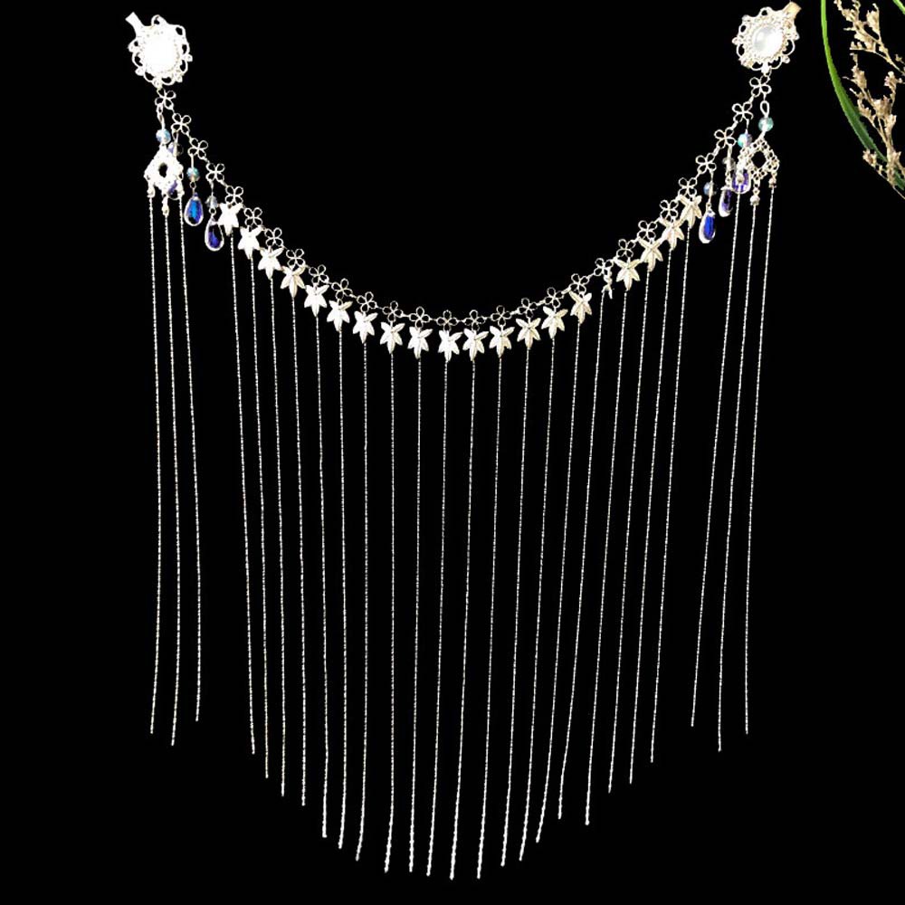 Vỏ Kẹp Tóc Bằng Hợp Kim Phối Tua Rua Phong Cách Cổ Điển Thời Trang Cho Nữ