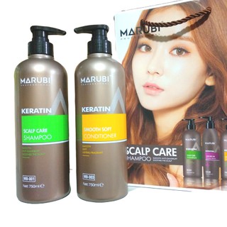  Cặp Dầu Gội Xả Marubi keratin collagen siêu mượt 750ml