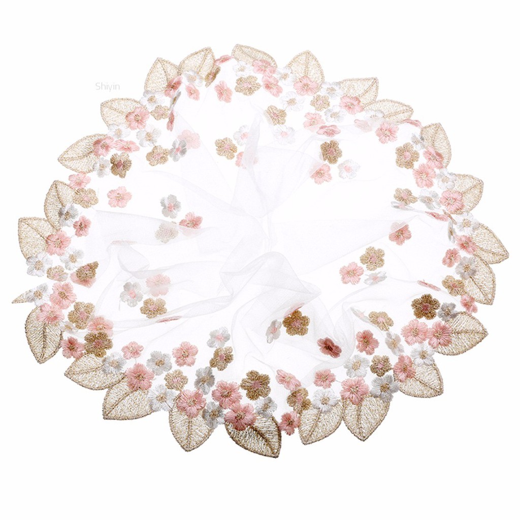 Cuộn Dây Ruy Băng Vải Tuyn Thêu Hoa Dùng Trang Trí Đám Cưới