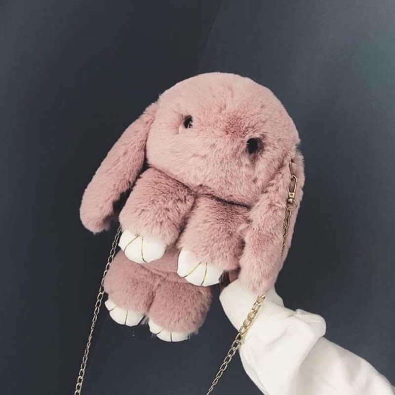 (Quảng Châu Mới Về) Túi đeo chéo thỏ bông xinh xắn cho nữ, bé gái sang chảnh siêu cute