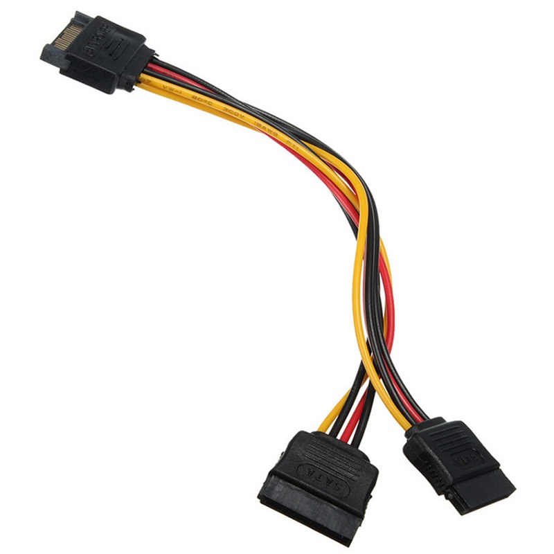 8 Dây Cáp Nguồn 15pin Sata Male Sang 2 Female 15pin Power Hdd Splitter Kxl0313 | BigBuy360 - bigbuy360.vn